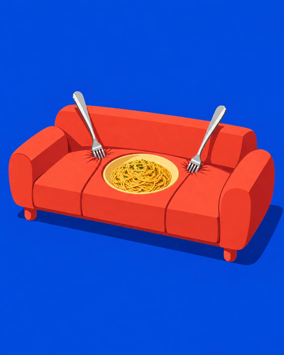 Non mangiamo più al tavolo